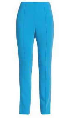 Cinq à Sept  Brianne Pintuck Crepe Pants Size 4 Bright Blue