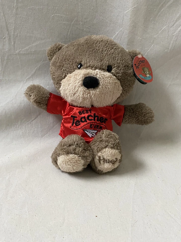 Card Factory Hugs Teddy Bear Soft Plush Toy Best Teacher Ever 9" Tagged School - Image 4 of 4