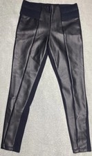 Faux Leather High Waisted Leggings Biker Edgy Streetchic Goth Worthington Small