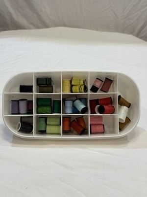 36 Roll Hand Sewing Thread Set with Storage Box & Strawberry Pin Cushion
