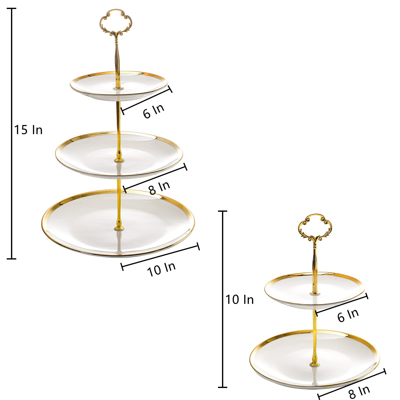 Frcctre 2 Cupcake Stands 3+2 Tier Dessert Tower Tray Set for Party Wedding