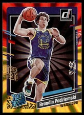 2023-24 Donruss #249 Brandin Podziemski Red/Gold Laser Holo Rookie Warriors