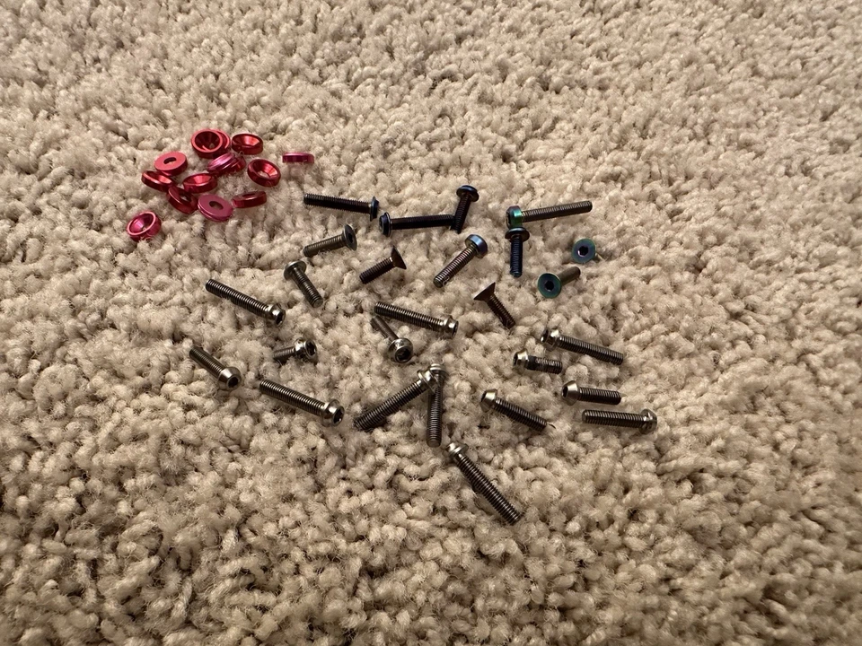 Miscellaneous Titanium Screws Top Hat/Flat Head - Oil Slick / Titanium Color - Image 2 of 4