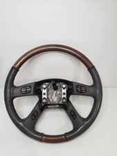 2003-2006 Cadillac Escalade Steering Wheel Leather Wood Gray Audio Cruise Oem