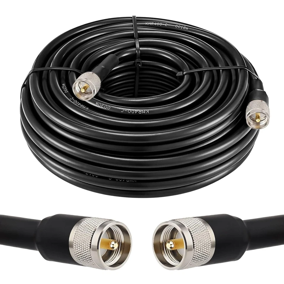 UV-Proof 100FT Coaxial Cable for Ham Radio with Adhesive Heat Shrink Tubing - Image 3 of 4