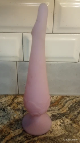VTG. Fenton Purple Lavender Satin Glass Swung Vase Matte Opaque Lily Flowers