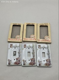 Vintage Jasco The Bears of Sleepy Hollow Light Switch Cover Plates Lot of 3