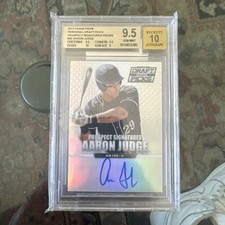 2013 Prizm Draft Picks Prospect Signatures RC Aaron Judge BGS 9.5/Auto 10 Yankee