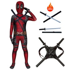Superhero DeadPool Costume Halloween Cosplay Costume Suit Jumpsuit Costume Carni