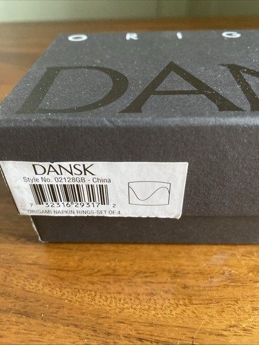 🌟Vintage Set of 4 Dansk Napkin Rings ~ Chrome \ Silver Origami ~🌟 - Bild 3 von 6