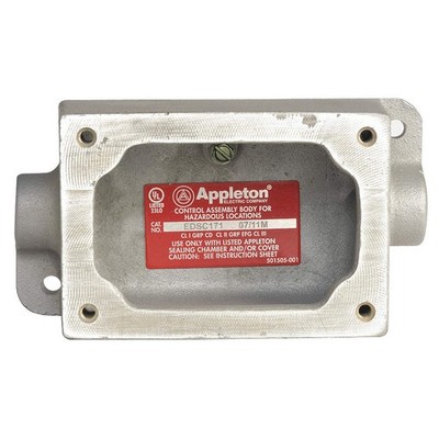 APPLETON ELECTRIC EDSC271 Mounting Body,1Gang,3/4In,Feed-Thru,Iron 13F875