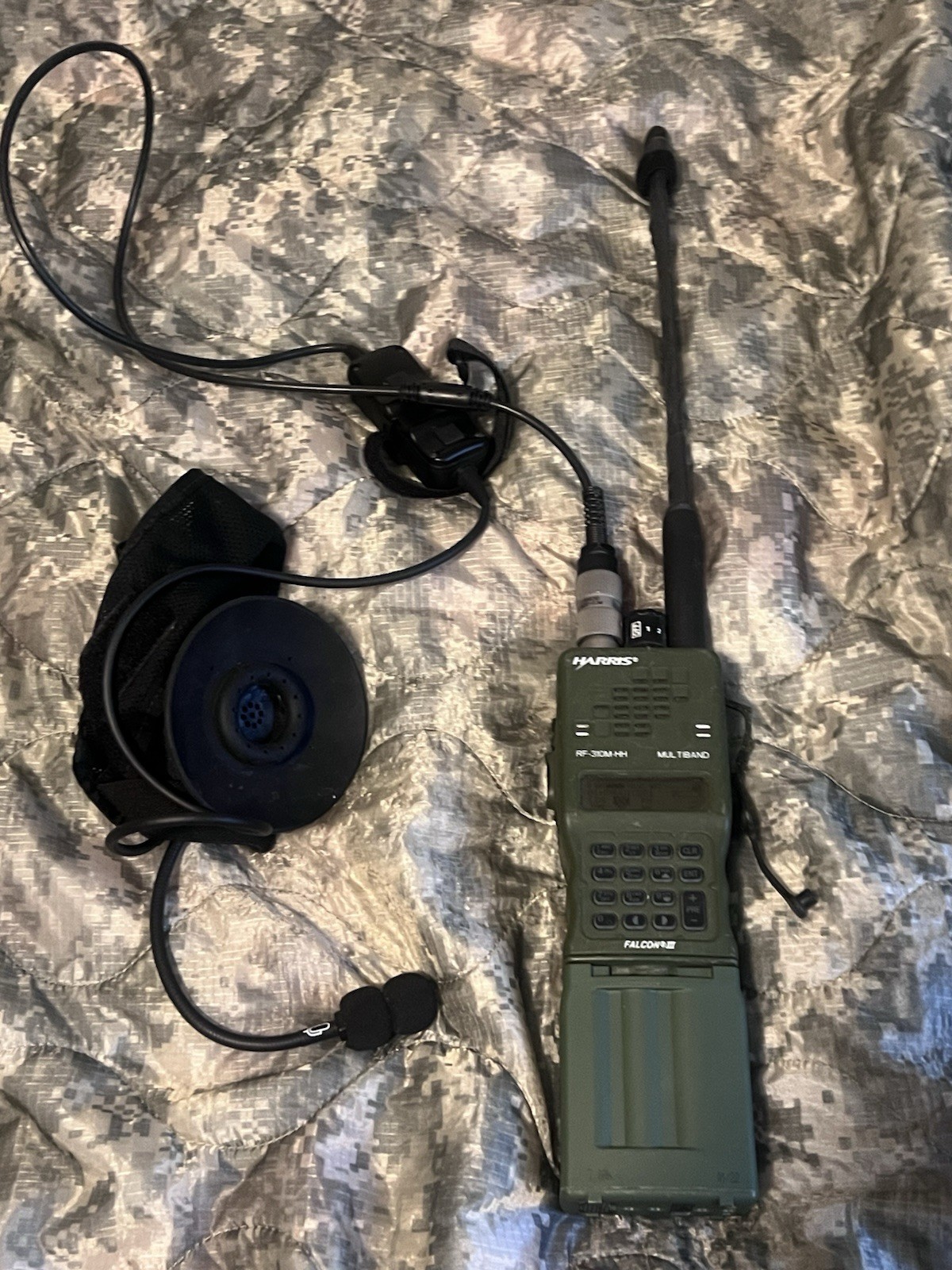 HARRIS RF-5963-HS201 HEADSET 5 PIN HMMWV SINCGARS TACTICAL HELMET | eBay