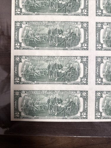 1995 $2 Atlanta District Star Notes Uncut 16 Subject Sheet FR 1936-F* - Picture 16 of 20