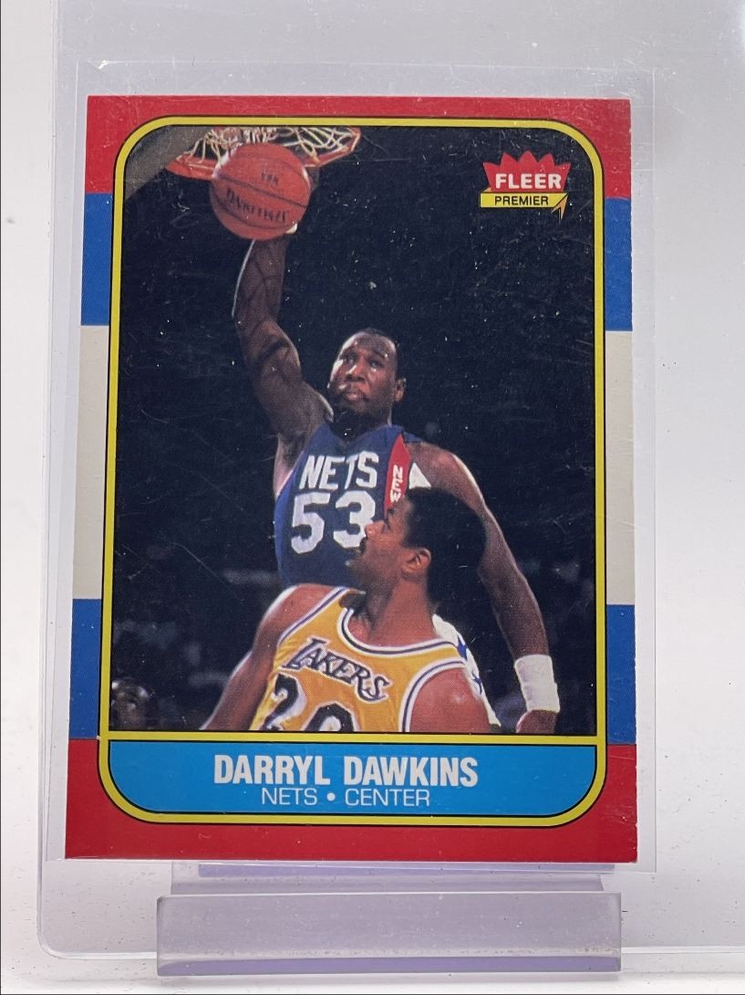DARRYL DAWKINS 1986-87 FLEER PREMIER BASKETBALL NETS #24 Q6737