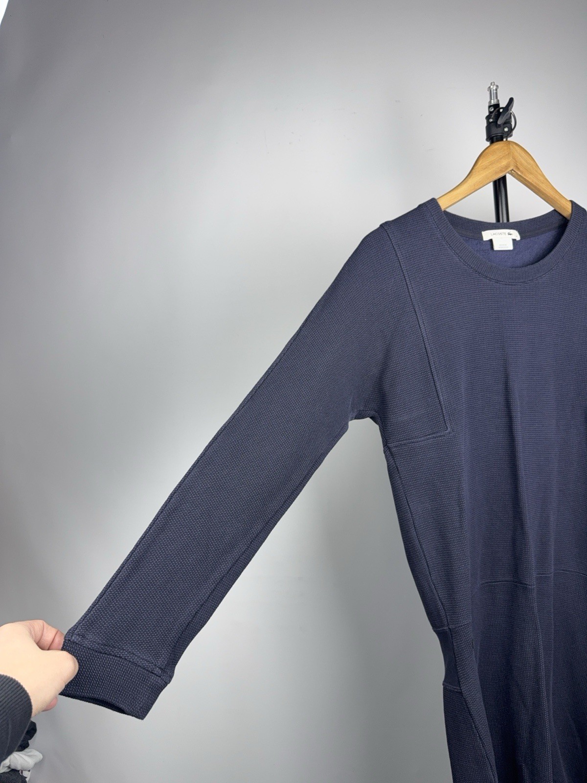 Luxury 00s Lacoste Navy Knit Long Sleeve Dress Women’s 38 / S Size thumbnail 5