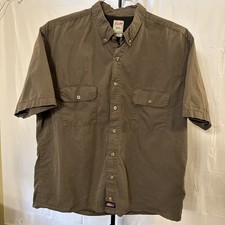 Dickies XXL Classic Brown Short Sleeve Work Shirt
