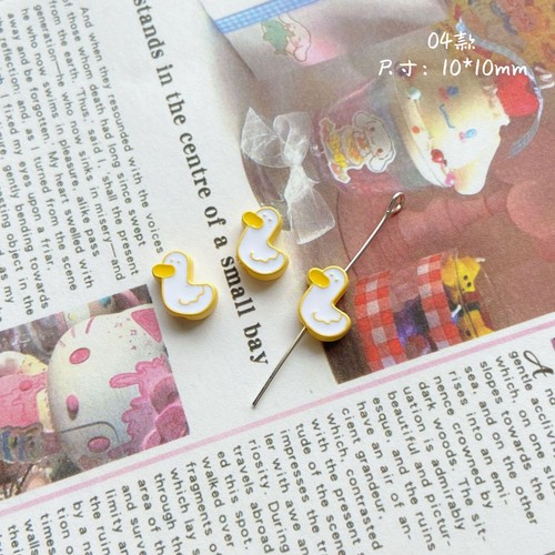 10pcs alloy bow letter kitten strawberry bead DIY bracelet accessories - Picture 7 of 36