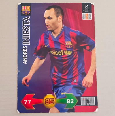 Panini 2009-10 UEFA Champions League Super Strikes Andres Iniesta FC Barcelona