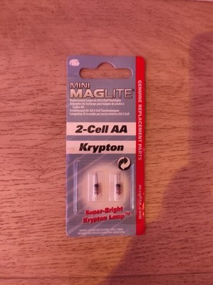 MagLite LM2A001E Krypton 2 Stück Ersatzleuchtmittel für Maglite 2 Cell AA