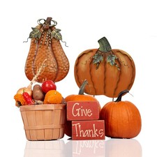 Pumpkin Garden Stake Metal Yard Sign Fall Decor Decorative Pumpkin Yard