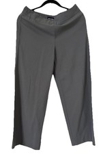 Giorgio Armani Womens High Rise Flat Front Straight Leg Pants Gray Size 38