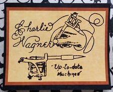 antique charlie charles wagner nyc tattoo new york city machine card 8x10 print