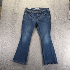 Torrid First At Fit Jeans Womens 12 Blue Cotton Denim Bootcut Leg Faded Slim Fit