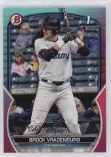 2023 Bowman Draft Aqua & Pink Gradient 176/199 Brock Vradenburg #BD-44 1id5