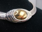 VINTAGE KJL FOR AVON OMEGA NECKLACE DUAL TONE SILVER GOLD ESTATE — photo 6