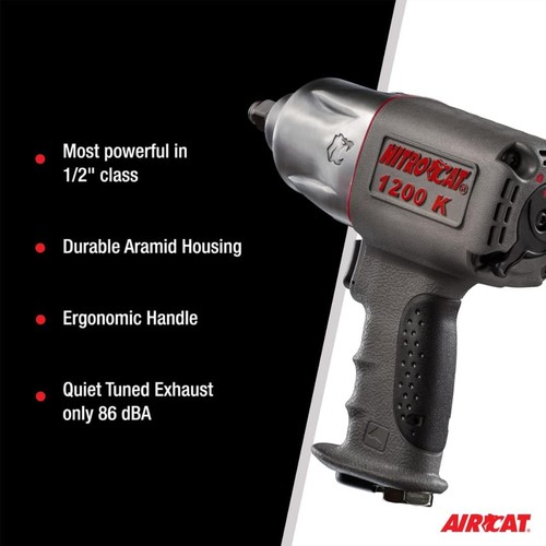 Lightweight 1/2-Inch Twin Clutch Impact Wrench with 1295 ft-lbs Loosening Torque - Foto 7 di 9