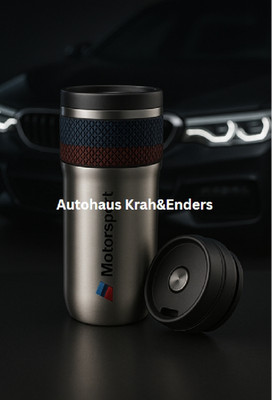 BMW M Motorsport Thermo Trinkbecher Edelstahl Silikonring 450ml