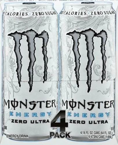 Monster Energy Zero Ultra Sugar Energy Drink, 16oz - Pack of 24