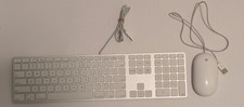 Apple Keyboard w/ Numeric Keypad Aluminium Model A1243 Apple Mouse A1152 Wired