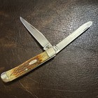 Case XX 6254 2-Blade Pocketknife Brown Bone Handle Stainless Slipjoint 1979 — photo 2