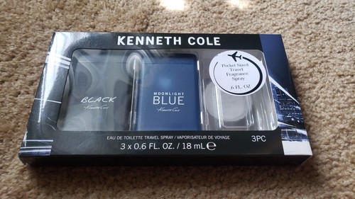 Kenneth Cole Travel Spray Cologne 2 Pc Gift Set for Men, 0.6 fl oz