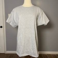 Hanes Authentic Gray T-Shirts 10 Pack Mens Large L Cotton Crew Neck Bulk Tees