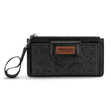 Wrangler Floral Bifold Wallet Wristlet with Zipper Pocket
