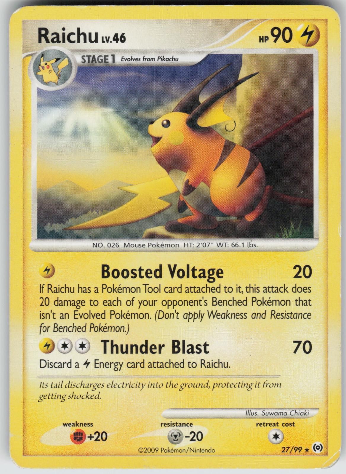 Raichu 27/99 Arceus Pokemon TCG Heavily Played