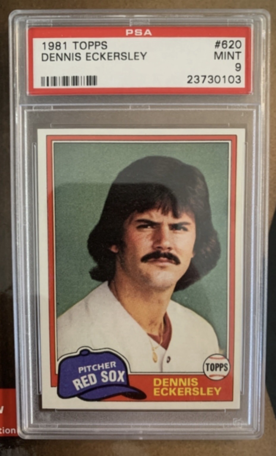 1981 TOPPS #620 DENNIS ECKERSLEY RED SOX HOF PSA 9