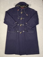 Vintage Structure Parka Coat Mens L Blue Wool...