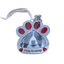 2024 Paw Print Photo Frame Christmas Ornament Happy Howlidays Dog Pet