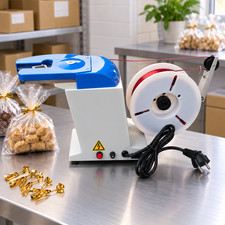 40 Ties Electric Twist Tie Machine, Semi-Auto Bag Sealing & Closure Tool