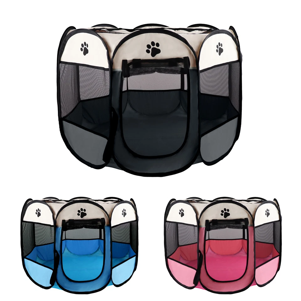 DOKI Foldable Fabric Dog Crate Soft Cat Cage Pet Portable Travel Puppy Play Pen Tent