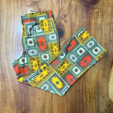 Vintage 70's David Smith Pants 34 x 30.5 Boot Disco Polyester Retro Floral C3-23