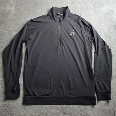 Travis Mathew 1/4 Zip Golf Performance Sweatshirt Mens L Black L/S Athleisure