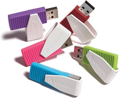 Verbatim 49814 Store 'n' Go Swivel 16 GB USB 2.0 Drive - Red Red 16GB - 第 7/8 張圖片