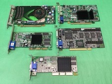 x5 Assorted Desktop PC Video Graphics Cards NVIDIA Matrox - UNTESTED LOT OF 5