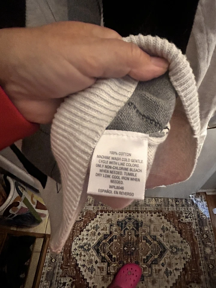 Suéter Inc International Concepts Argyle Para Hombre’s Med Cremallera Completa 100% Algodón Gris Foto 4 de 4