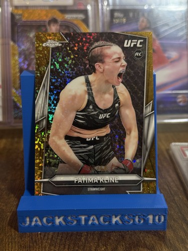 2026 Topps Chrome UFC Fatima Kline /50 Gold Mini Diamond Refractor #158