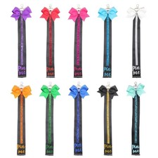 Competition Ready Cheerleader Gift Glittering Ribbon Keychain Backpack Strap